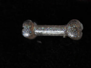 Silver Holographic Small Bone Hair Clip- Made To Order Jewelry