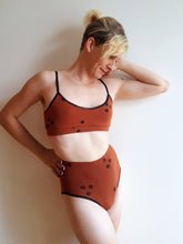 Load image into Gallery viewer, Valkyrie High-Waisted Gaff Panty in Rust Print
