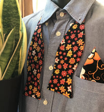 Load image into Gallery viewer, Autumn Floral Bow Tie and Pocket Square
