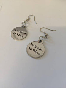 BLM - No Justice drop earrings