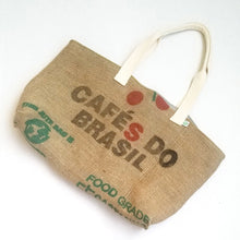 Load image into Gallery viewer, upcycled tote bag - Cafes do Brasil FRONT
