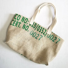 Load image into Gallery viewer, upcycled tote bag - Haileslassie Ambaye BACK
