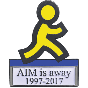 AIM is away 1997-2017 Pin