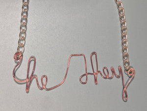 He/They Talisman Necklace - Blush