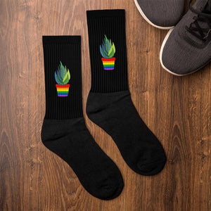 Plant socks (Pride colour palette)