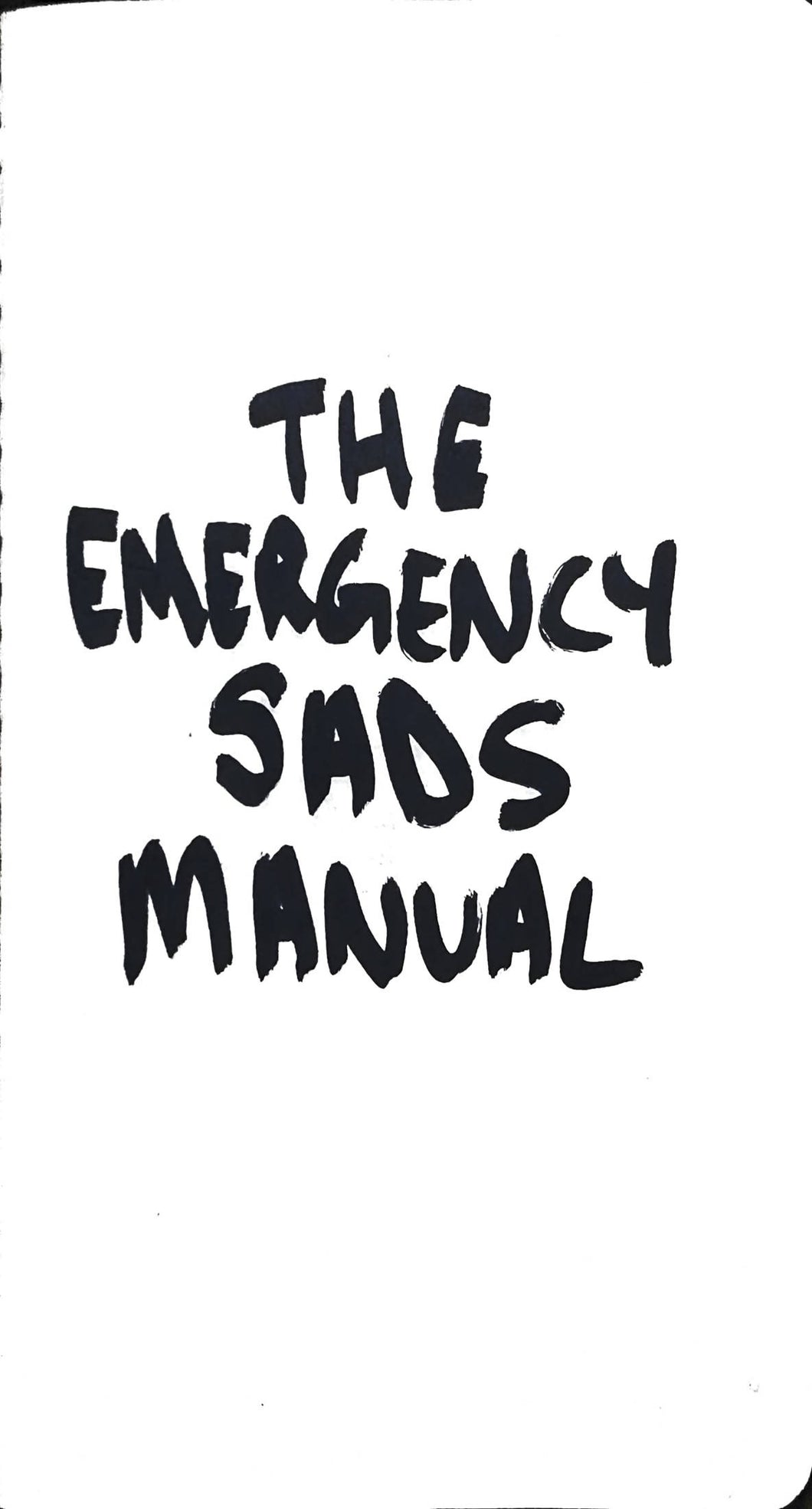 The Emergency Sads Manual (Digital PDF)