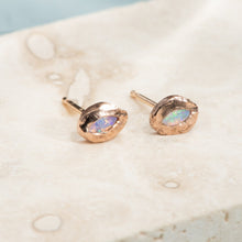 Load image into Gallery viewer, Iridescent Studs in Rose Gold
