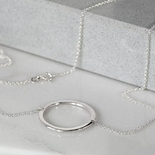 Load image into Gallery viewer, Circular Polished Necklace in Sterling Silver
