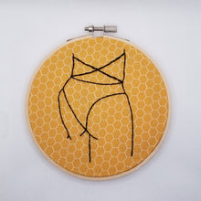 Load image into Gallery viewer, Hand Emrboidered Honeycomb Butt Art Hoop
