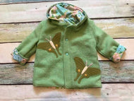 wool luna moth jacket-- made to order