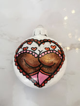 Load image into Gallery viewer, Whimsical Glitter Booty Heart Ornament
