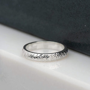 Cross-Hatched Ring in Sterling Silver
