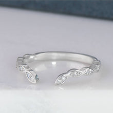 Load image into Gallery viewer, Diamond Chevron Ring in White Gold
