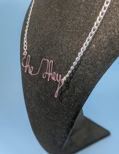 He/They Talisman Necklace - Blush