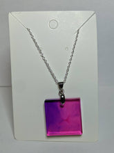 Load image into Gallery viewer, Beautiful Unique Crystal Clear Resin Swirl two tone 18 inch necklace
