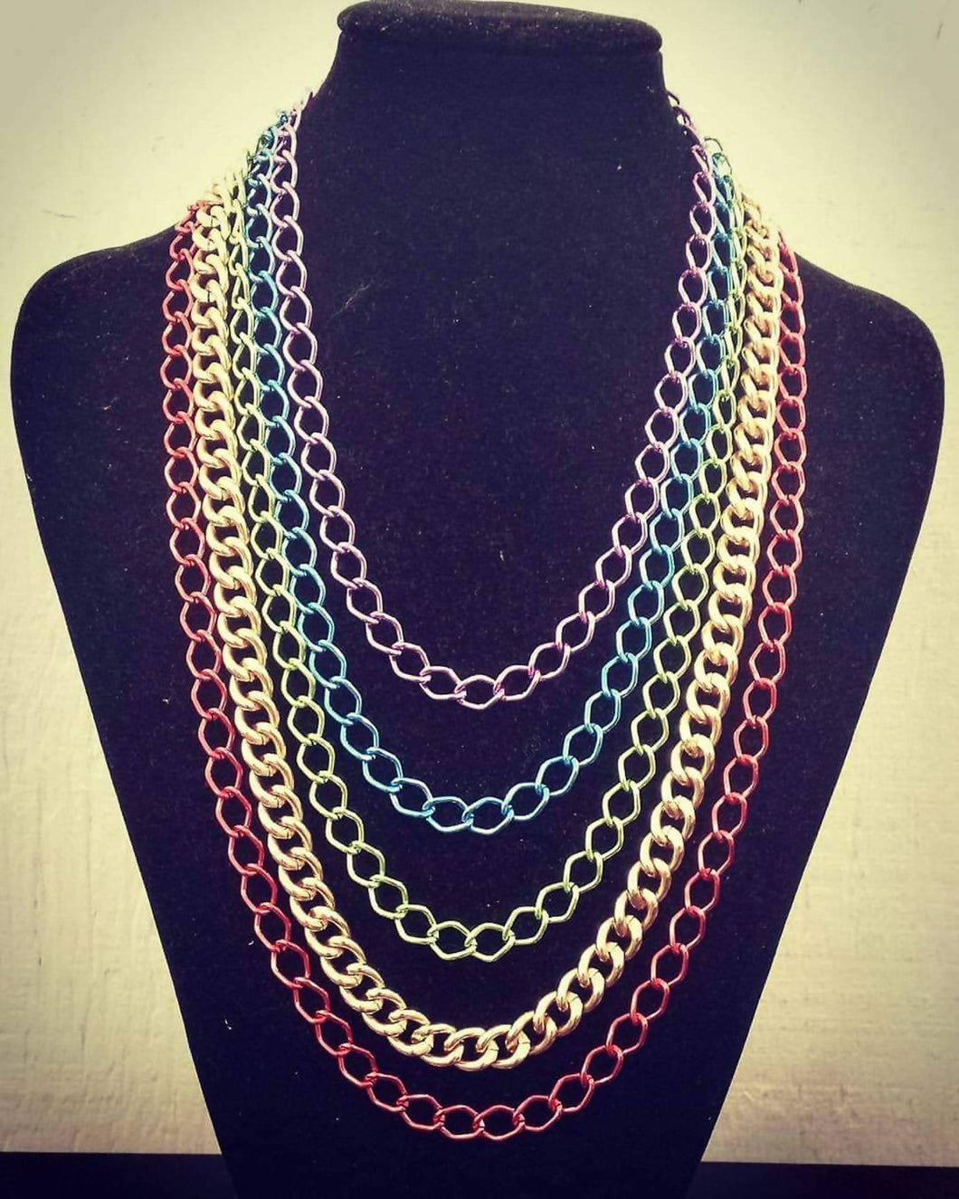 PRIDE rainbow chain necklace