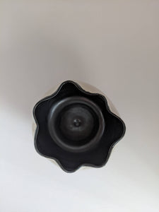 Flower top black and white Ceramic Bowl