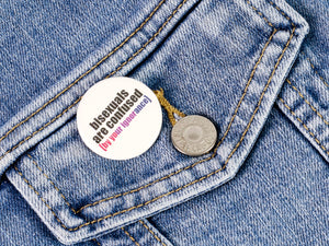 Bisexual Pride: Pinback Buttons or Strong Ceramic Magnets