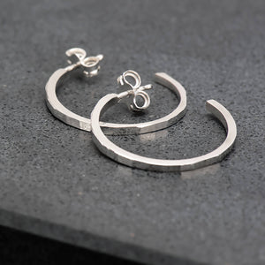 Flash Hoops in White Gold