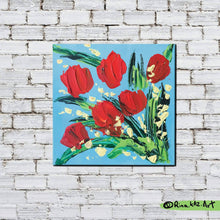 Load image into Gallery viewer, &quot;Poppy Love&quot; -  Original Acrylic Floral Painting
