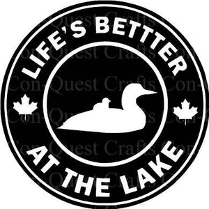 Life's Better at the Lake Permanent Decal - DECAL ONLY