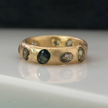 Load image into Gallery viewer, Green Sapphire Kimberlite Ring in Yellow Gold
