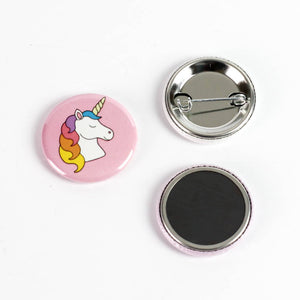 Stay Magical! Unicorn Pinback Buttons or Strong Ceramic Magnets