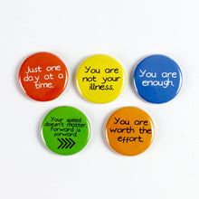 Load image into Gallery viewer, Positive Affirmations: Pinback Buttons, Zipper Pulls or Strong Ceramic Magnets
