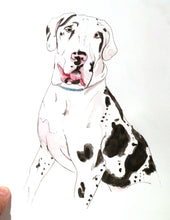 Load image into Gallery viewer, custom pet portrait - 5x7 watercolour painting
