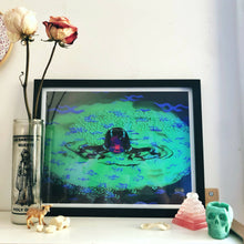 Load image into Gallery viewer, Swamp Goddess under blacklight giclée print
