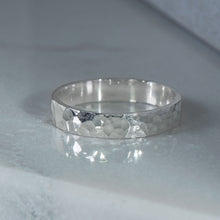 Load image into Gallery viewer, Hammer Finished Band Ring in Sterling Silver
