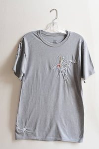Grey Embroidered T-Shirt