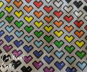 Pixel Heart LGBT Face Masks Child and Adult Size Available