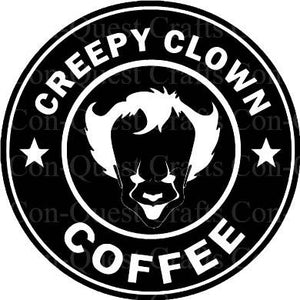 Creepy Clown Permanent Decals - DECAL ONlY