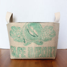 Load image into Gallery viewer, Upcycled Coffee Sack Basket - large
