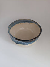 Load image into Gallery viewer, Falling water blue and cream Ceramic Bowl
