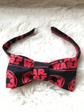 Load image into Gallery viewer, Star Wars Empire Bow Tie and Gingham Pocket Square
