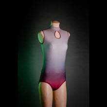 Load image into Gallery viewer, Gradient Girl Bodysuit Silver &amp; Mauve
