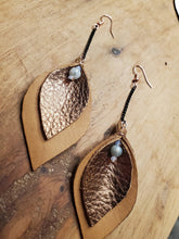 Load image into Gallery viewer, Genuine Leather Leaf Earrings
