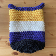 Load image into Gallery viewer, Knitted Non-Binary (Enby) Pride Bag
