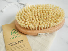 Load image into Gallery viewer, Dry Body Brush (medium-firm) | Plastic Free Qtips | Zero Waste Gift
