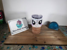 Load image into Gallery viewer, Kawaii Hot Chocolate and Marshmallow 14oz Acrylic Glitter Tumbler
