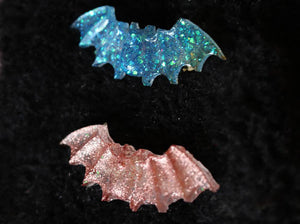 Kawaii Bat Hair Clips- Pastel Made To Order Resin Jewelry
