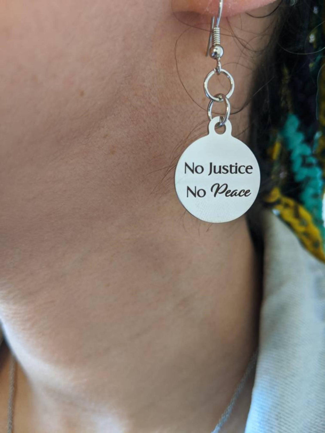 BLM - No Justice drop earrings
