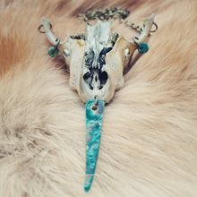 Load image into Gallery viewer, Partial Raccoon Skull Necklace - *REAL BONE*
