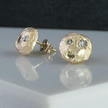 Load image into Gallery viewer, Luxe Diamond Kimberlite Studs in Yellow Gold
