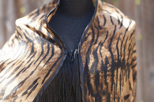 Tiger Print Chiffon Cocoon Robe