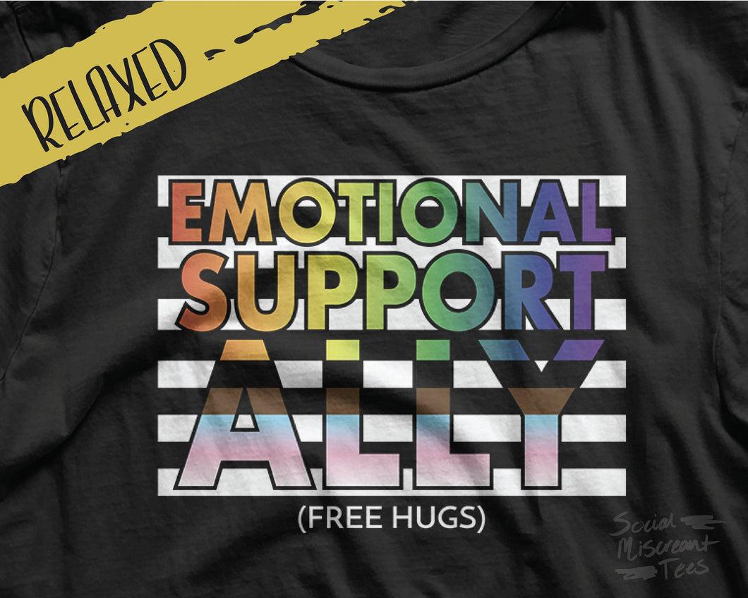Extrovert Emotional Support Ally Relaxed Fit Tee | LGBTQ+ Ally Shirts
