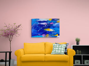 Custom Commissioned Painting Original by Canadian Abstract Artist Rina Kazavchinski
