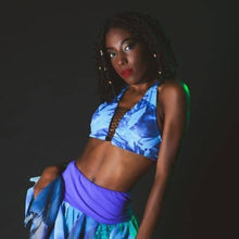 Load image into Gallery viewer, Need a Lift? Halter Crop Top Beguiling Blue
